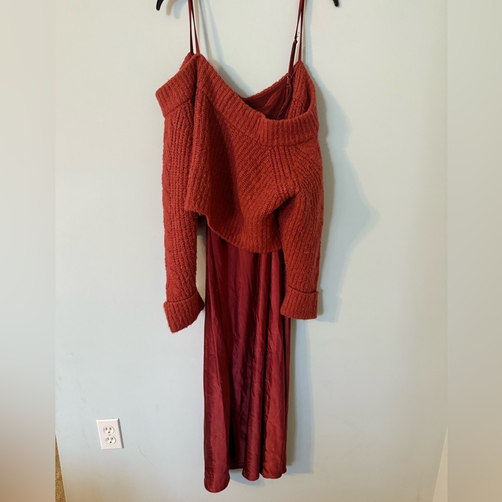 Anthropologie Mare Mare Layered Sweater Slip Dress | Size Large - NWOT - Picture 10 of 11